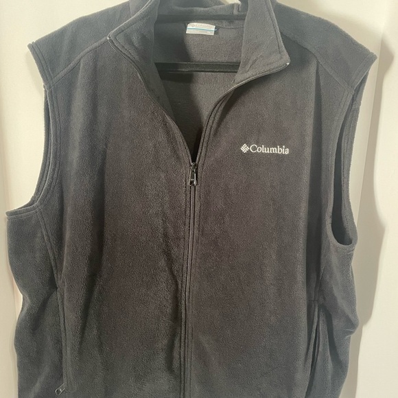 Men’s Columbia Gray Fleece Vest XL - Picture 1 of 2
